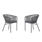 XXXLutz Lauterach - Ihr M&ouml;belhaus bei Bregenz Gartensessel-Set Metall, Textil Grau, Schwarz