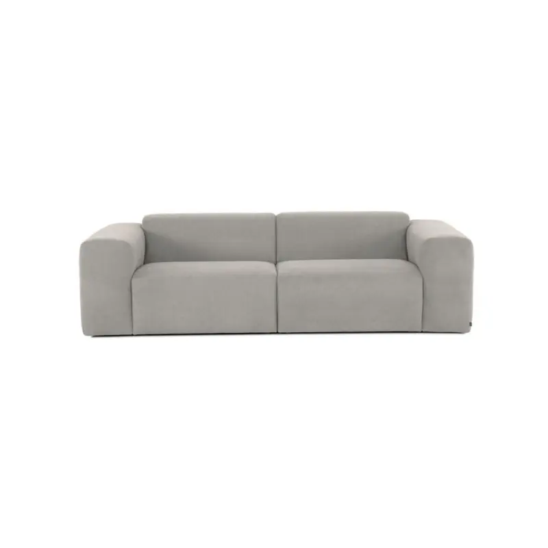 3-Sitzer-Sofa Manne in Struktur Grau