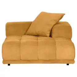 Sofaelement in Pl&uuml;sch Currygelb