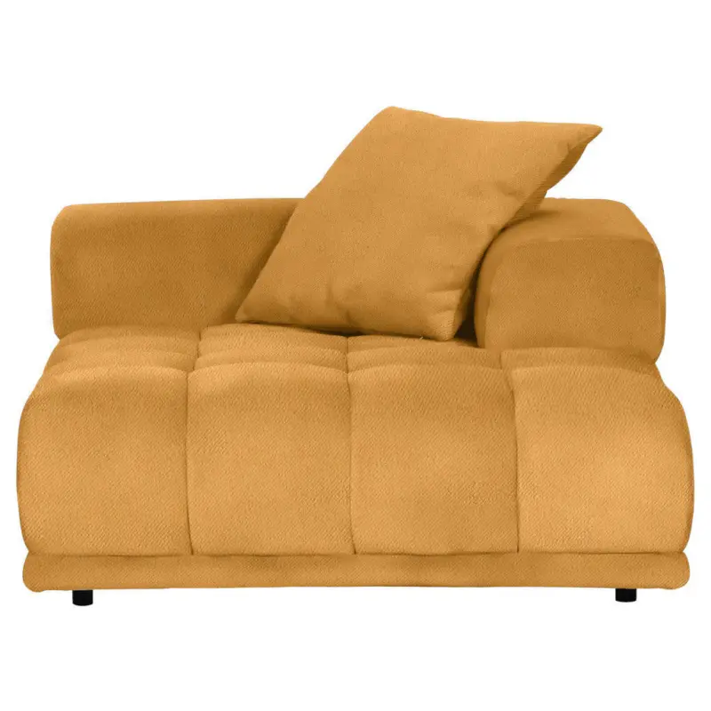 Sofaelement in Pl&uuml;sch Currygelb