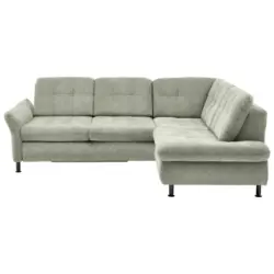 Ecksofa in Webstoff Gr&uuml;n 242/210 cm