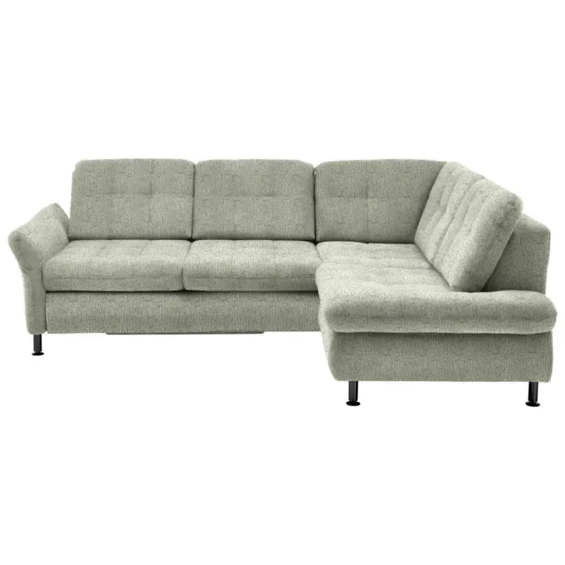 Ecksofa in Webstoff Gr&uuml;n 242/210 cm