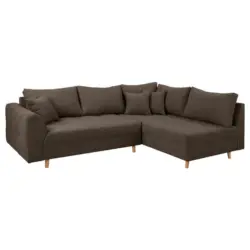 Ecksofa Ariella in Mikrofaser Braun 231/161 cm