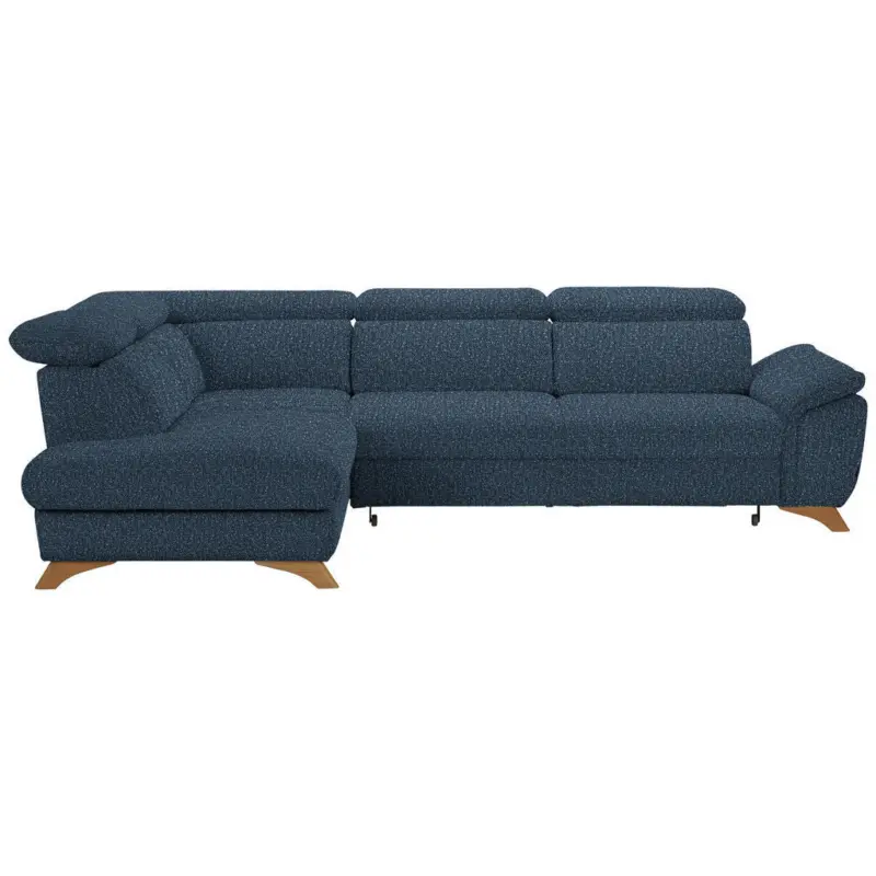 Ecksofa Mercury in Boucl&eacute; Blau 212/287 cm