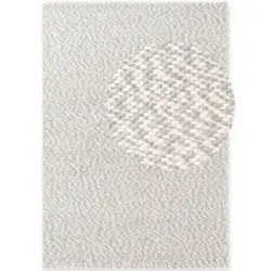 Wollteppich 200/290 cm Lyon Creme, Grau