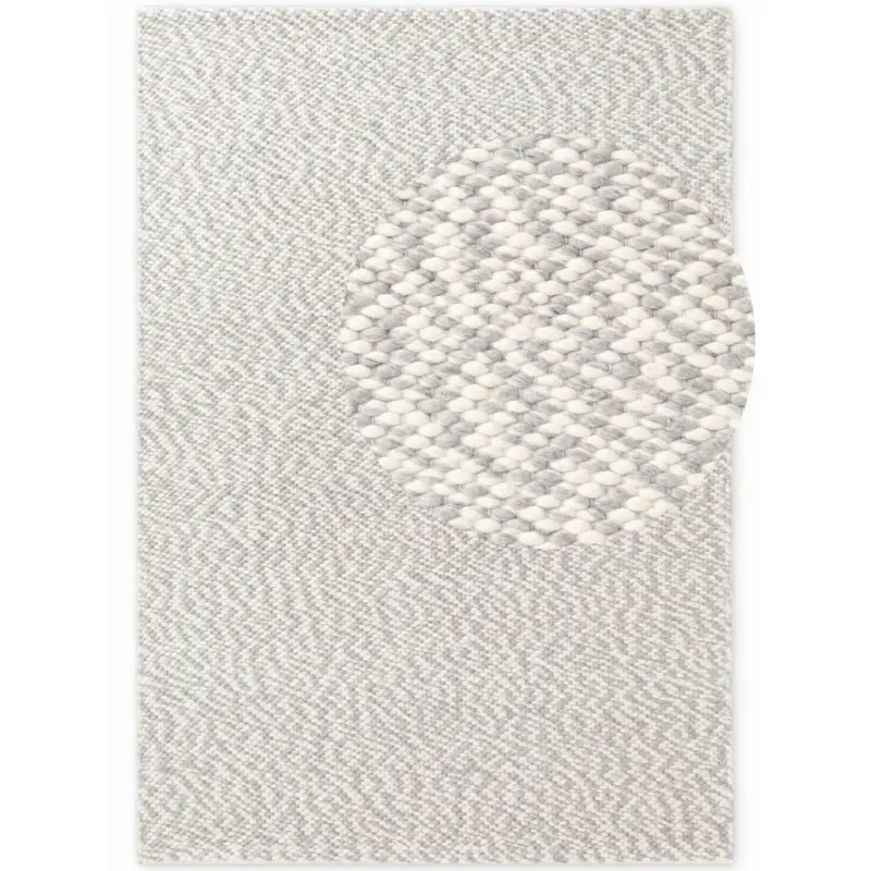 Wollteppich 200/290 cm Lyon Creme, Grau