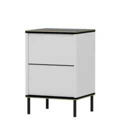 Nachttisch 40/60/35 cm in Schwarz, Wei&szlig;