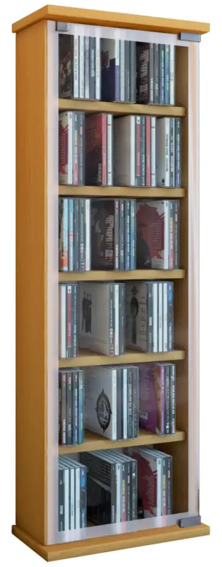 CD-Regal Classic in Buchefarbe, B: 31 cm