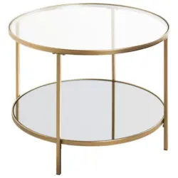 Couchtisch in Metall, Glas 60/60/45 cm