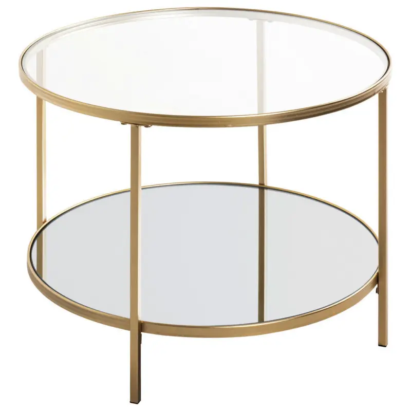 Couchtisch in Metall, Glas 60/60/45 cm