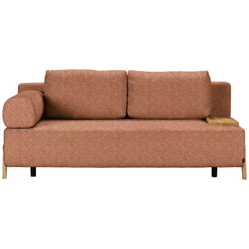 Schlafsofa in Boucl&eacute; Cognac