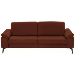 3-Sitzer-Sofa in Echtleder Rotbraun