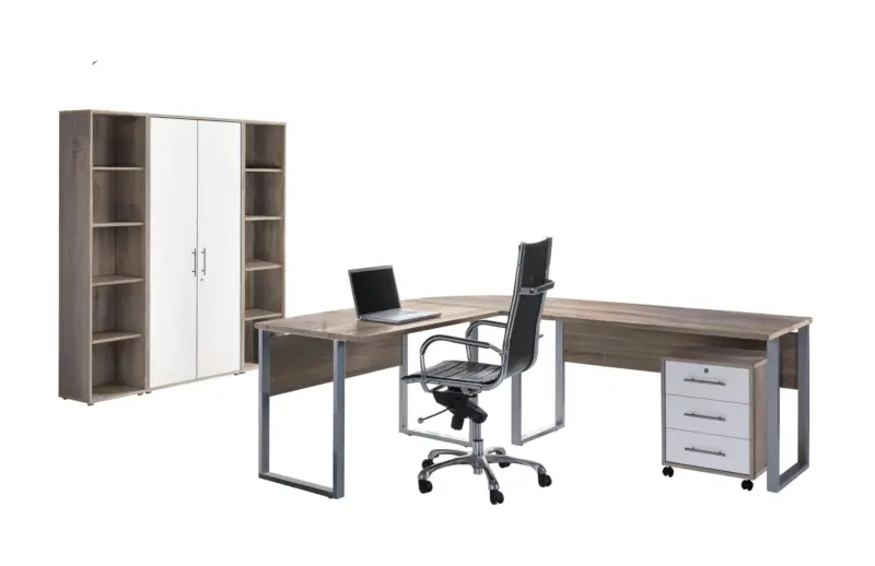 B&uuml;ro Office Edition Set 3 Wei&szlig;/Sonoma Eiche
