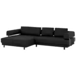 XXXLutz Lauterach - Ihr M&ouml;belhaus bei Bregenz Ecksofa in Echtleder Schwarz 188/307 cm