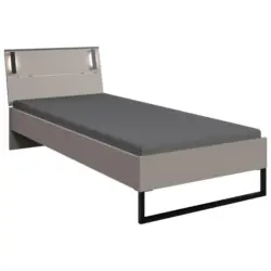 Bett 90/200 cm in Graphitfarben, Sahara