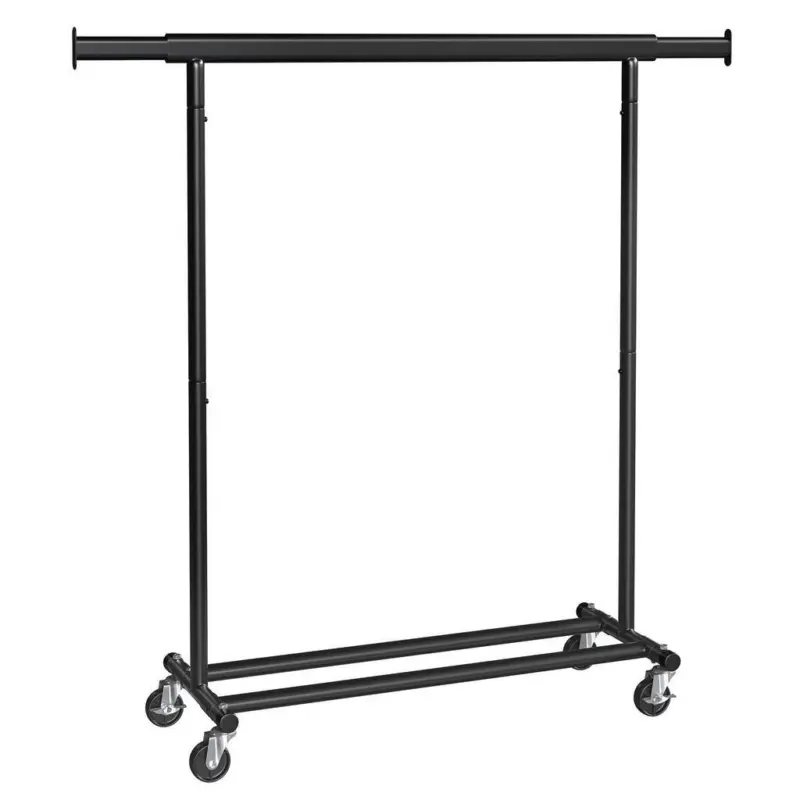 Kleiderwagen in Schwarz 92-132/45/161,5 cm