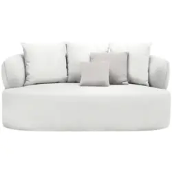 2-Sitzer-Sofa in Boucl&eacute; Creme
