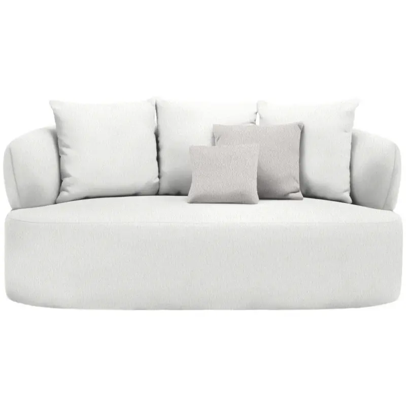 2-Sitzer-Sofa in Boucl&eacute; Creme
