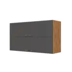 XXXLutz Lauterach - Ihr M&ouml;belhaus bei Bregenz K&uuml;chenoberschrank 100/57/34 cm in Anthrazit, Eiche Wotan