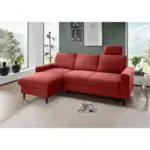 XXXLutz Lauterach - Ihr M&ouml;belhaus bei Bregenz Eckschlafsofa Passione in Chenille Rot