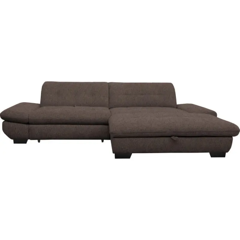 Ecksofa in Mikrofaser Hellbraun 290/198 cm
