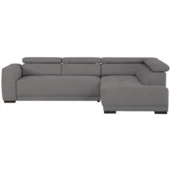 Ecksofa in Struktur Anthrazit 284/205 cm