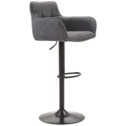 Barhocker in Grau, Schwarz