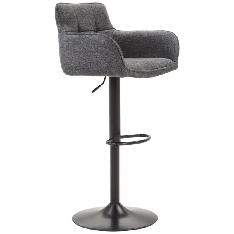 Barhocker in Grau, Schwarz