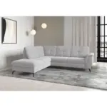 XXXLutz Lauterach - Ihr M&ouml;belhaus bei Bregenz Ecksofa Zora E in Flachgewebe Silberfarben 212/244 cm