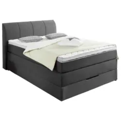 Boxspringbett 140/200 cm in Anthrazit