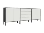 m&ouml;max Dornbirn - Ihr Trendm&ouml;belhaus in Dornbirn Sideboard Mailand Set 5 Anthrazit/Wei&szlig;