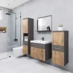 m&ouml;max Dornbirn - Ihr Trendm&ouml;belhaus in Dornbirn Badm&ouml;bel-Set 5-tlg. Alba ca. 140 cm Kastanie/Anthrazit