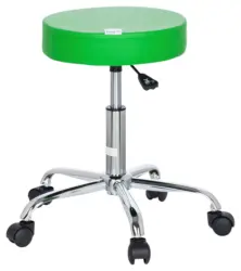B&uuml;rohocker Operator II Gr&uuml;n/Chromfarben