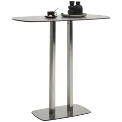 Bartisch in Metall, Glas, Keramik 120/70/105 cm
