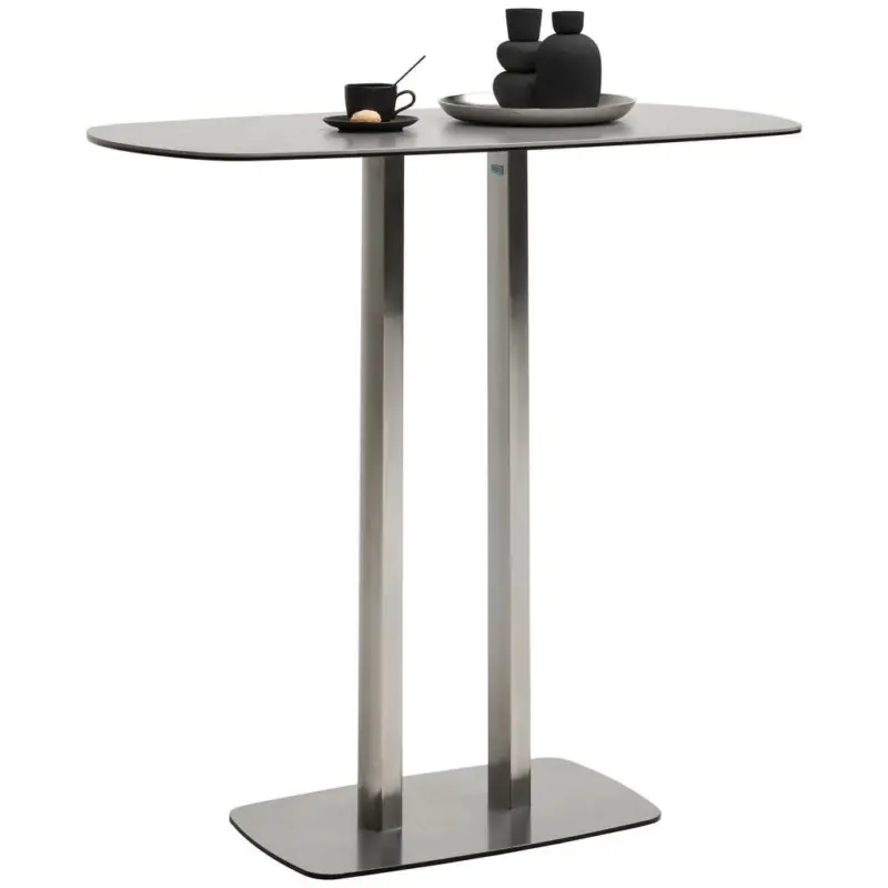 Bartisch in Metall, Glas, Keramik 120/70/105 cm