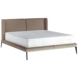 Polsterbett inkl. Matratze Matratze, gepolstertes Kopfteil, Topper Braun 180/200 cm