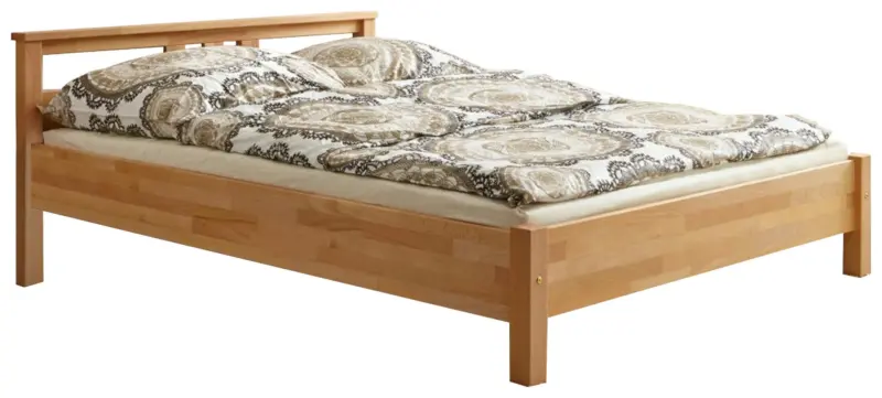 Bett "Merci", aus Buche, buchefarben