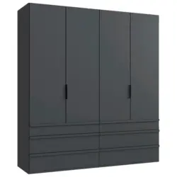 Faltt&uuml;renschrank in Graphitfarben