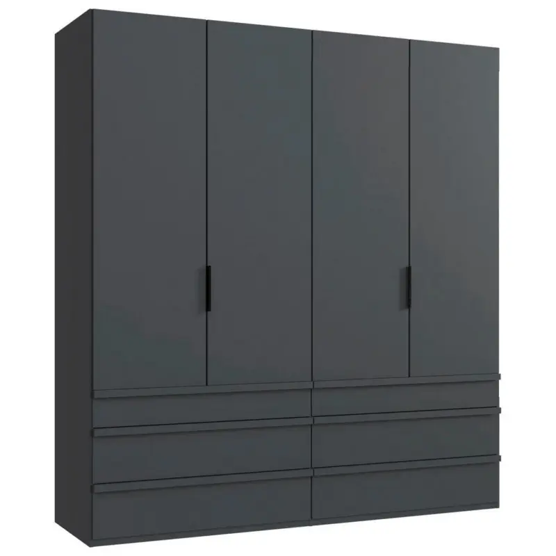 Faltt&uuml;renschrank in Graphitfarben