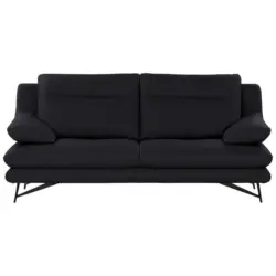 3-Sitzer-Sofa Cezanne in Echtleder Dunkelblau