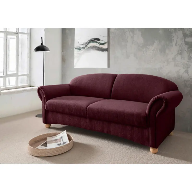 2,5-Sitzer Torello in Mikrofaser Bordeaux