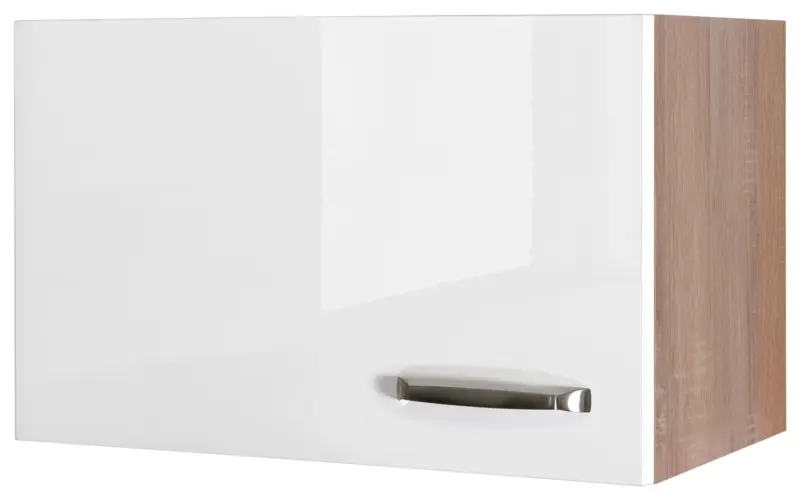 K&uuml;chenoberschrank Wei&szlig; Hochglanz/Eiche