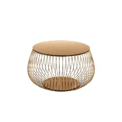 Couchtisch in Metall, Glas 72/72/42 cm