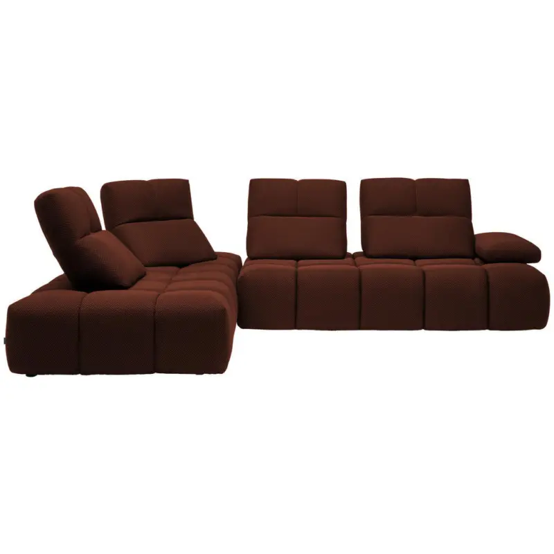 Ecksofa in Struktur Rostfarben 233/313 cm