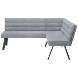Eckbank 175/140 cm in Blau, Grau, Schwarz