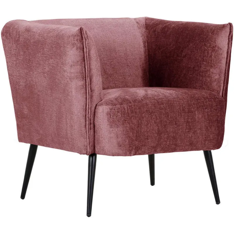 Sessel in Chenille Bordeaux
