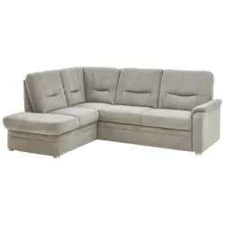 Ecksofa in Chenille Grau 185/235 cm