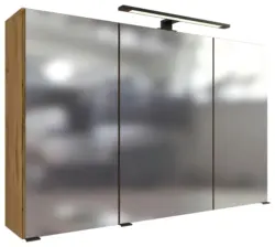 Spiegelschrank Manchester mit LED 3-t&uuml;rig ca.100x64 cm Eiche