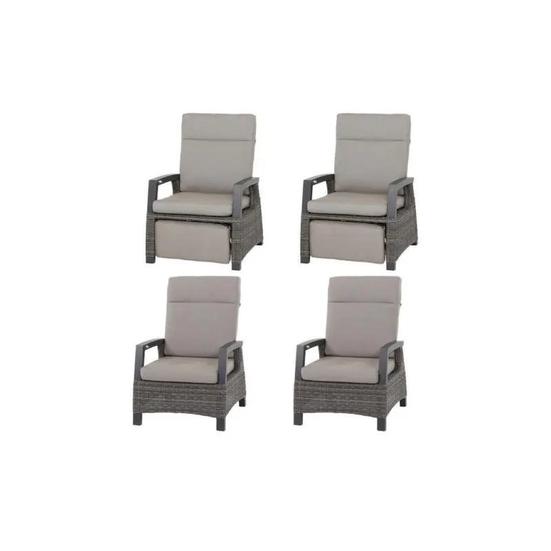 Loungegarnitur 4-teilig 72/103/83 cm Aluminium