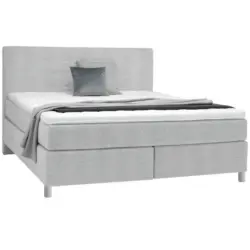 Boxspringbett 200/200 cm in Hellgrau